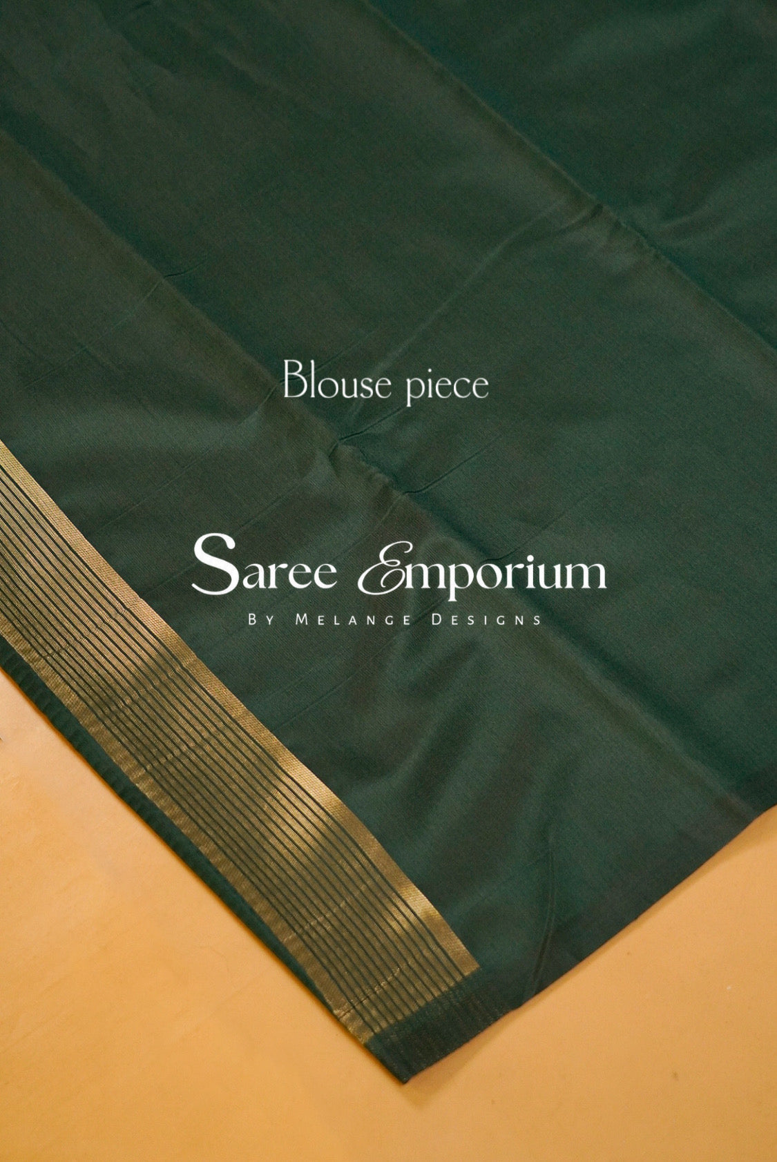 Semi Silk Saree For Women Bottle Green  Blouse Piece.
