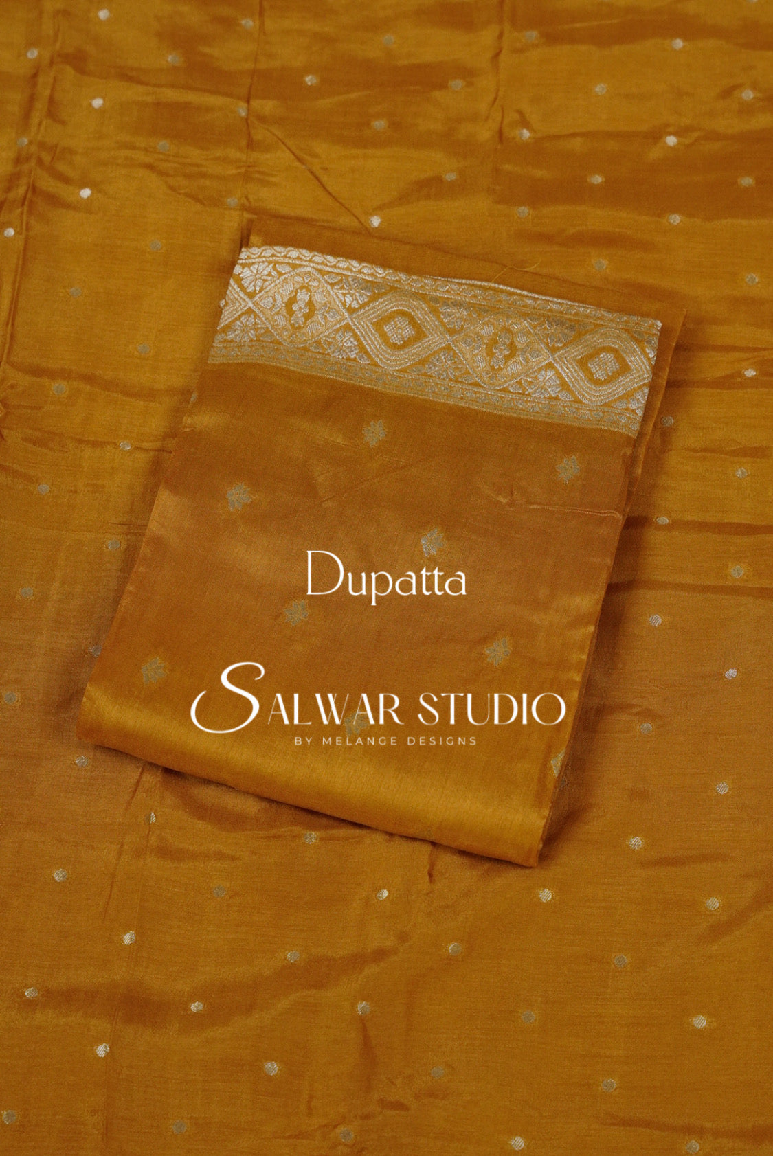 Silk Banarasi Unstitched Salwar Suit Dress Material Golden Yellow AC0200