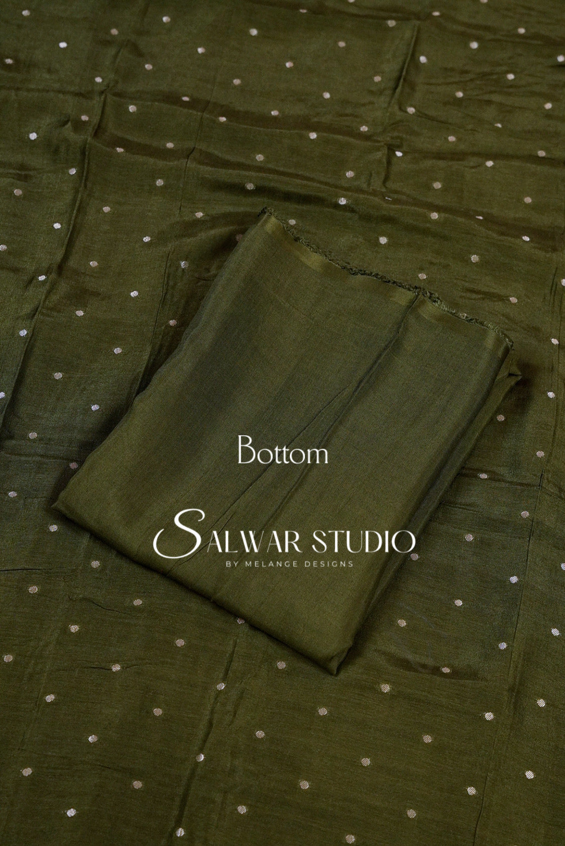 Silk Banarasi Unstitched Salwar Suit Dress Material Dark Moss Green AC0201