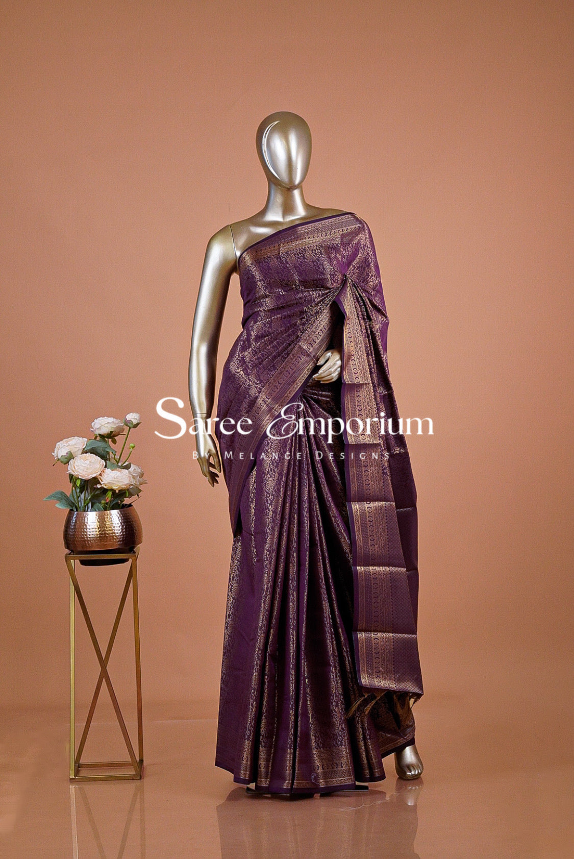 Silk Brocade Saree For Women MDS0247
