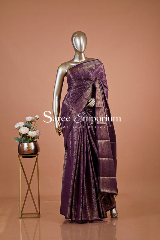 Silk Brocade Saree For Women MDS0247