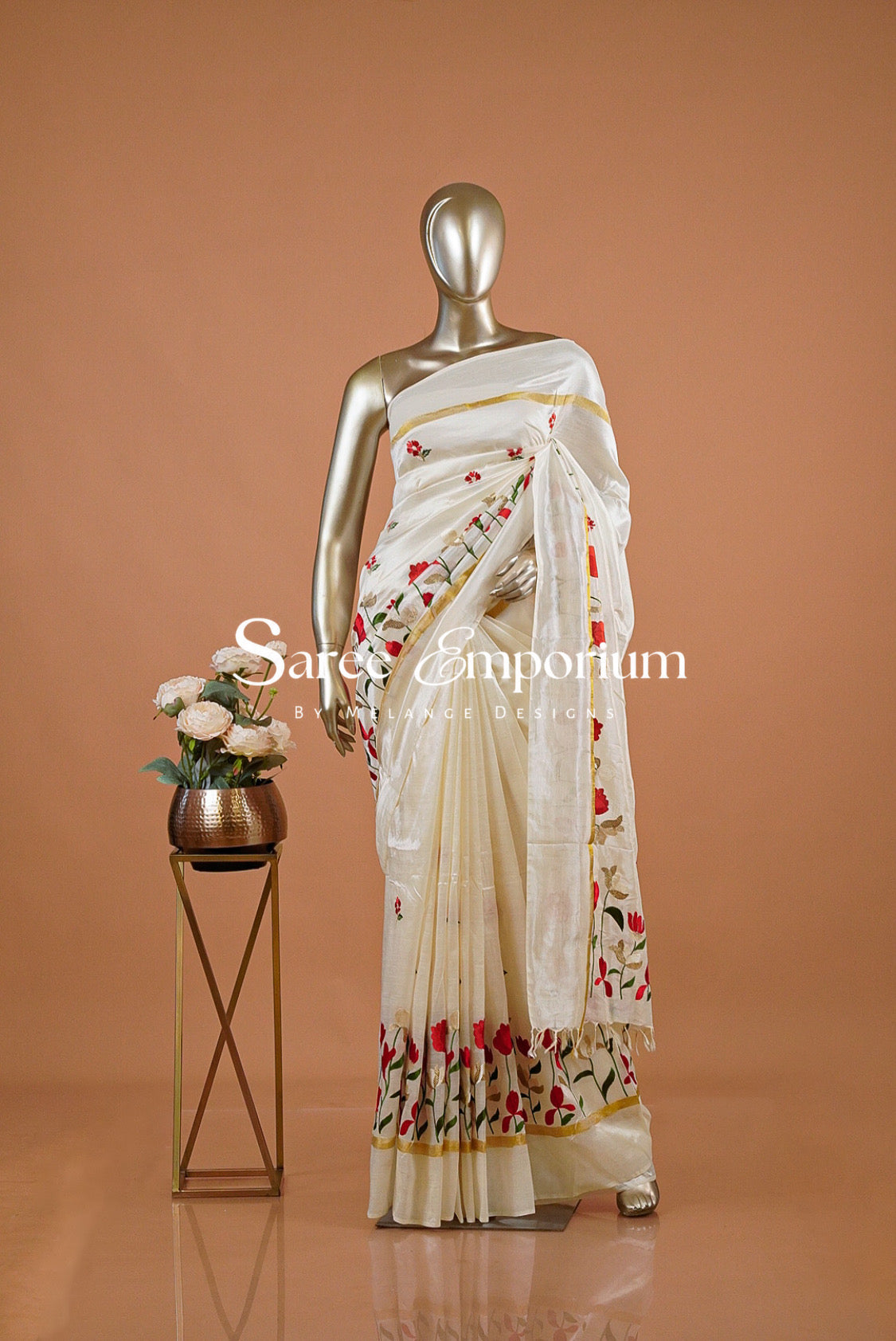 Silk Embroidery Saree For Women MDS0242