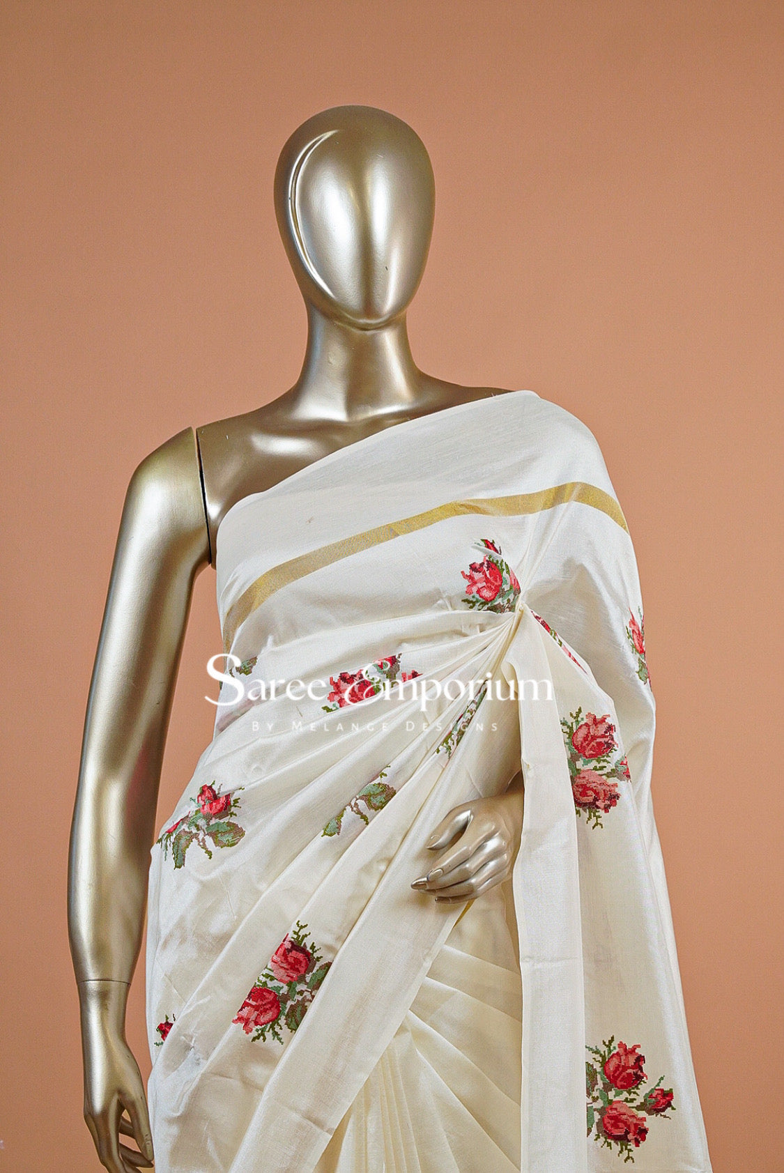 Silk Embroidery Saree For Women MDS0245