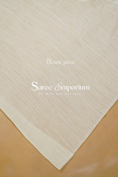 Silk Embroidery Saree For Women Ivory & Blush Pink