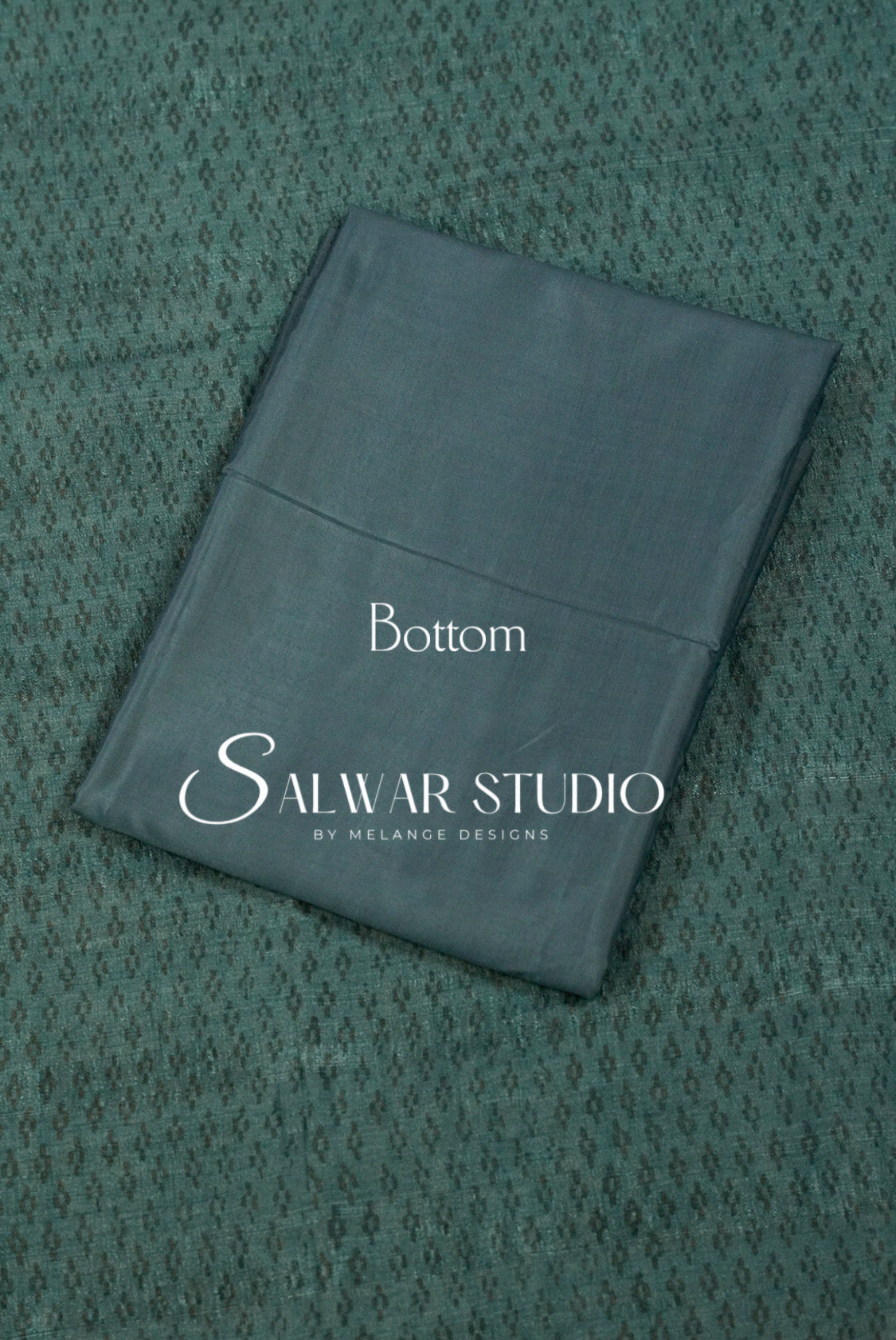 Silk Unstitched Salwar Suit Dress Material Dusty Teal Blue AC0343