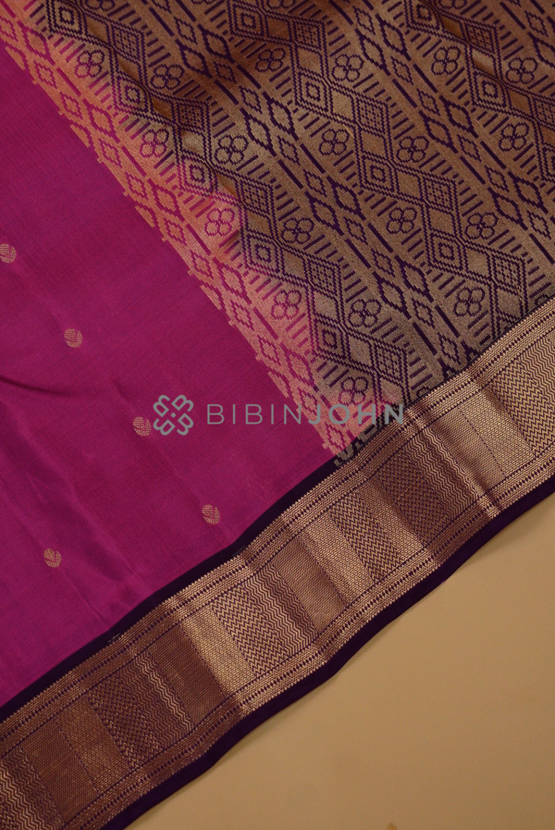 Silk Saree For Women Magenta Pink pallu
