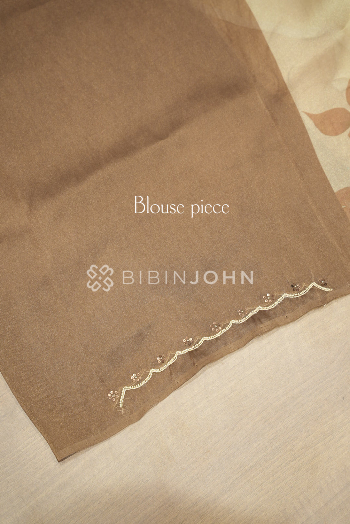 Tissue Organza Embroidery Saree For Women Ivory Cream  blouse piece